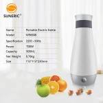 Double wall vacuum stainless steel small electric water portable travel kettle