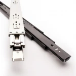 Drawer slide stainless steel damping three-section guide drawer rail ball mute buffer slide rail//