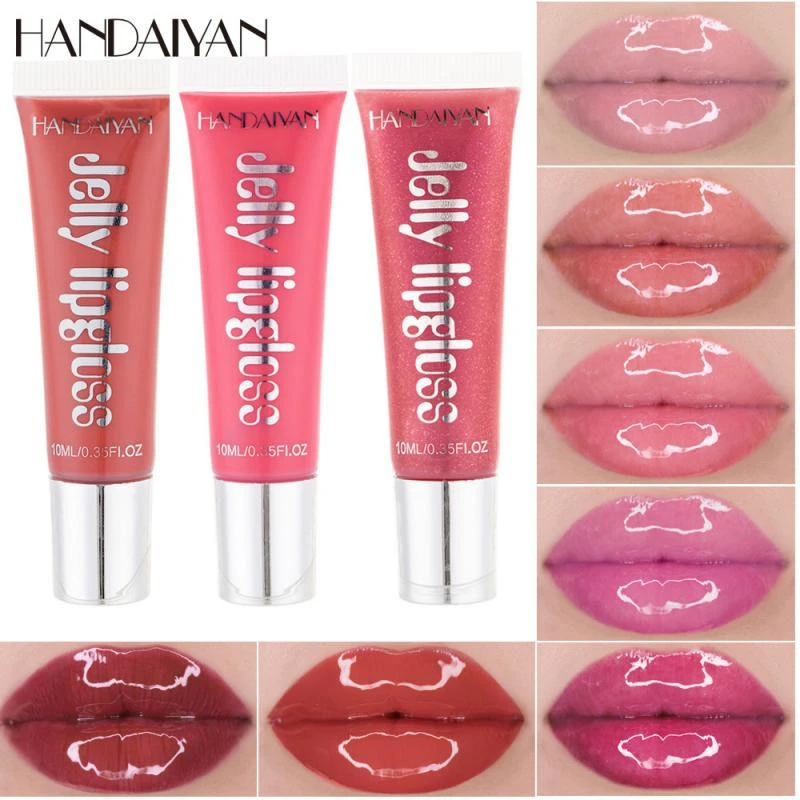 Dropshipping 12colors Moisturizing Waterproof Candy Color Jelly Lip Gloss