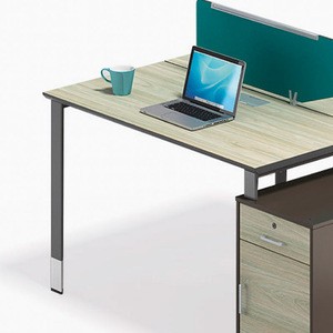 Durable fashion 2 person design bright blue and  office work station partition