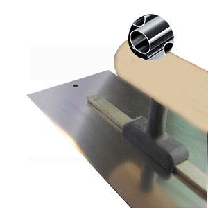 durable stainless steel wide blade plaster trowel flexible with wood handle scraper