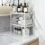Import easy assembly multi-layer convenient bathroom square household removable  stainless steel storage basket shelf rack from China