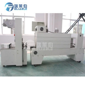 Easy To Operate Semi Automatic PET Bottled Water / Beverage Film Shrink Wrapping Machine