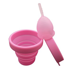 Eco Friendly Durable  Foldable Reusable Cup Silicone Collapsible Sterilizer for Menstrual Cups