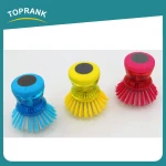 Eco-Friendly kitchen scrub bristle dish brush plastic dish brush liquid soap dispenser dish brush