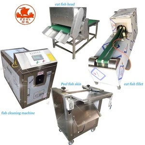 Electrical Fish Cleaning Skinning Scaling Machine Fish Belly Splitting Cutting Filleting Killing Vacuum Packing Processing Line