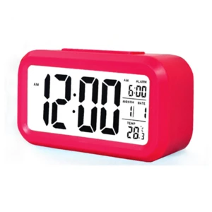 Electronic Desktop Digital 6 Colors Temperature Sounds Control Led Table Alarm Clock