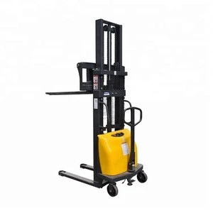 Elegant and durable adjustable fork Semi electric Stacker price