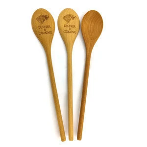 Engraved Wooden Stirrers Medium Spatula Spoons