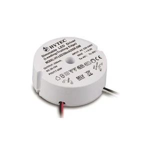 EU Leading Trailing Edge Circular Dimmable LED Driver 7W - 25W constant current