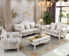 European-style fabric sofa living room combination 123 simple European solid wood carved disassembly and washing furniture
