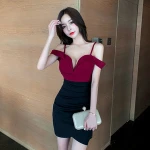 Extraordinary Red Pad Bodycon Dresses Bust Curve Modeling Design Smooth Dress 2020