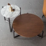 Factory Direct High Quality Living Room Household Marble Round Coffee Table