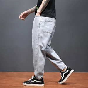 Factory Made Strictly Checked Men Jeans Casual Baggy Original Jeans Pants Men
