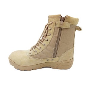 Factory Wholesale cow suede  combat  army boots