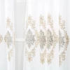 Fancy Designs Home Decor Oriental Voile Window Embroidered Sheer Tulle Curtains