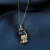Import Fashion 925 Sterling Silver Jewelry  Astronaut  Blue  Zircon Pendant Charm  Necklaces Gold Plated Women from China