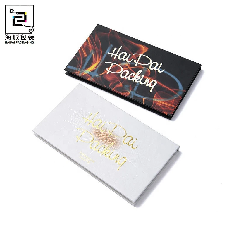 Fashion design boxes hot stamping foil  eyeshadow pallet  with mirror