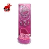 Fashion play girl game pink handbag toys with accessories, beauty set jewelry toys for girl