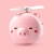 Import Fashion Portable Pink Pig USB Charging Small Fan Led Light Makeup Mirror from China