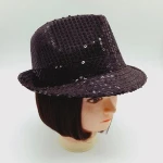 fashion sequin panama fedora hat
