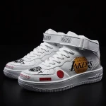 Fashionable match classic high ankle comfortable basketball shoes for men