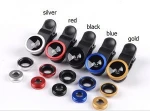 Fish eye lens 3 in 1 universal mobile phone camera wide+macro+fish eye lenses for iphone for samsung