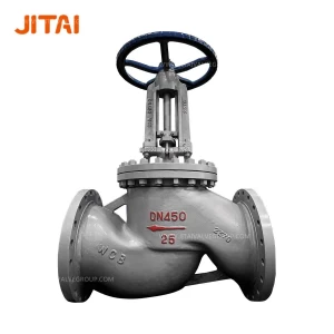 Flat Disc 18 Inch Pn 25 Industrial Globe Valve From ISO Supplier