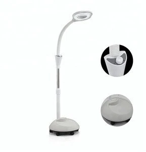 Floor Stand Magnifying Glass For Beauty Salon Facial Skin Checking Led Lamp