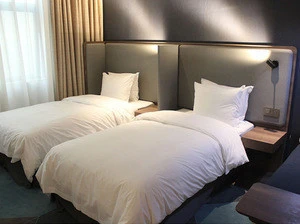 Foshan Manufacturer Customized Creative Design Hotel Bed Frame TV Stand Modern Hotel Bedroom Furniture Set