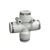 Import Four Way Union Cross Joint Plastic Pipe Fitting Quick Connect Pneumatic Air Fittings, 4 Way Cross Tube Fittings/ from China