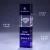 Import Free Design wholesale high grade blue K9 custom cuboid glass trophy 3D laser engraved handmade craft crystal trophy award from China
