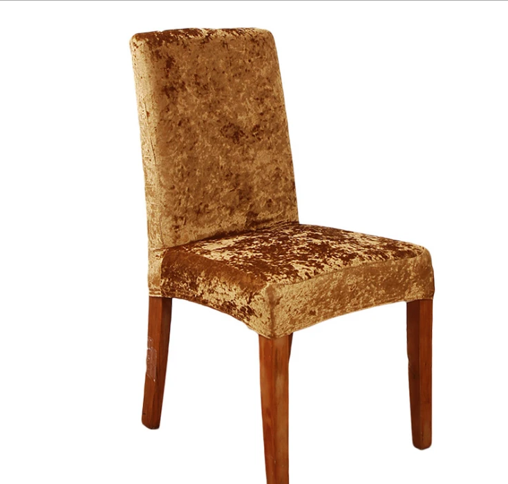 Free Sample Polyester Dining Room Spandex Wedding Chair Cover Velvet Chair Cover