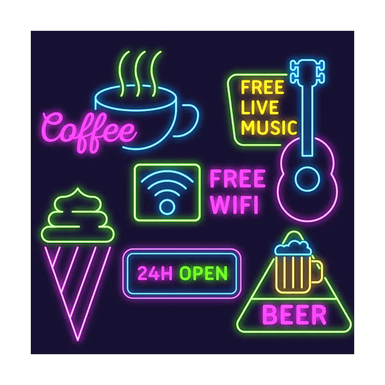 Free sample with dimmer remote custom logo letter neon sign