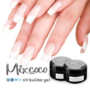 French Nail Tips UV Gel Mixcoco Brand Nail Art Salon Clear White Pink 3 Colors UV Soak off Nail Extending Builder Gel