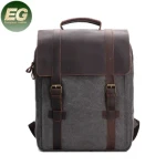Ga52 High Quality Women Casual Luggage Outdoor Waterproof Waxed Canvas Travel Backpacks Design Thin Luxury for Laptop Bag Vintage Men?s Leather Backpack