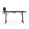Gaming Computer Desk with Large Carbon Fiber Surface Cup Holder &amp; Headphone Hook for Home or Office,Gaming PC Desk Table
