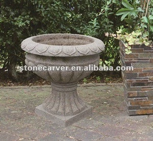 Garden Granite Hand Carved Stone Vase