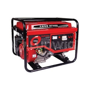 Gasoline open generator 5kw single phase with wheels and portable handles