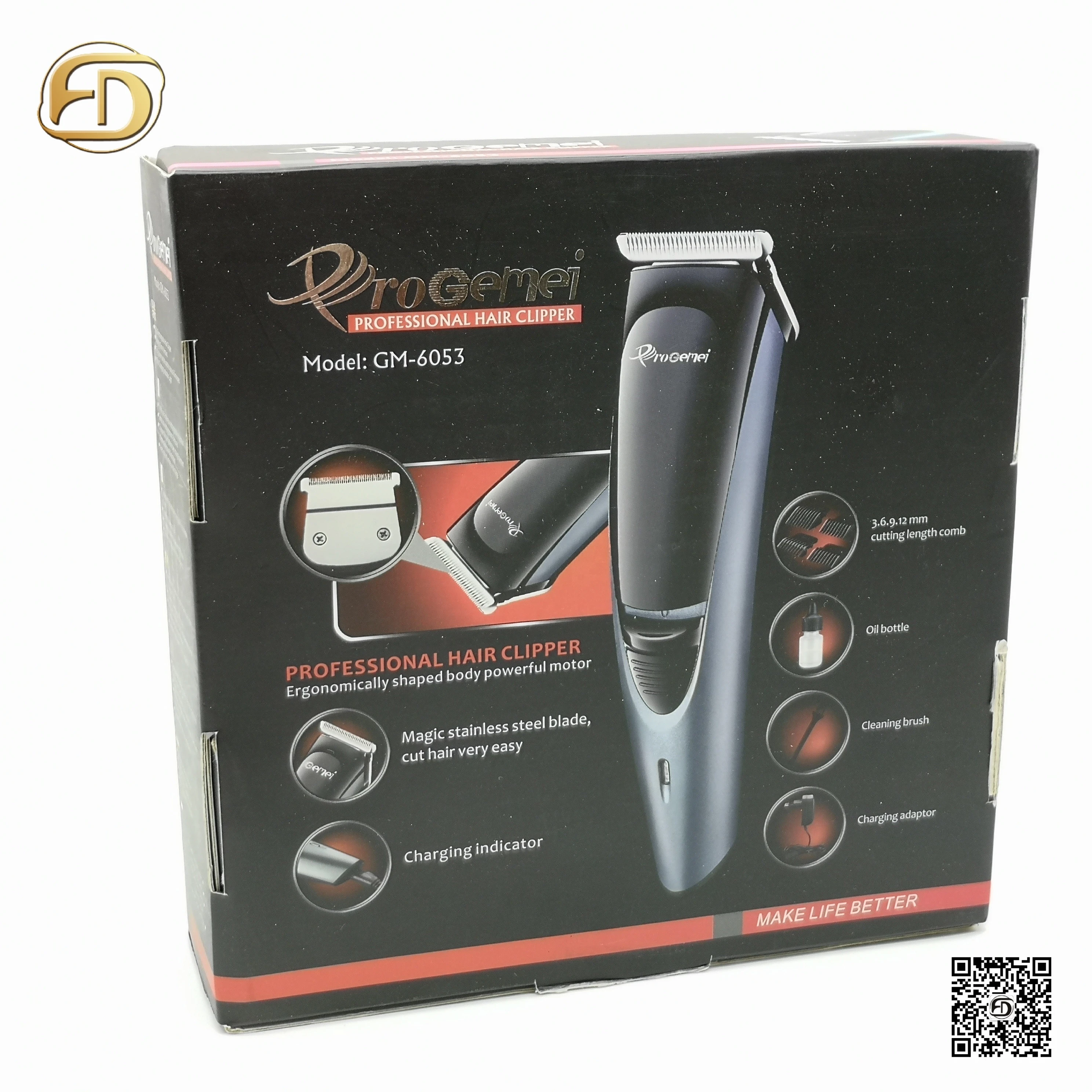 Gemei GM6053 Hair Removable Hair Removable 0Mm Hair Trimmer