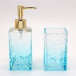 Glass Bath set 3 Piece Soap Dispenser Pump Tumbler bathroom set toilet accessories bathroom accessories set