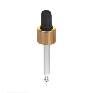 Glass serum bottle dropper with plastic cap and rubber cap