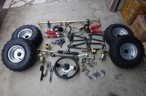 Buy Go Kart 1m Axle Kit Off-road Kart Modified Steering Suspension Rear ...