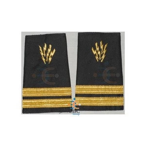 Gold Bar Navy Crew Epauletes | Pilot Epauletes | Airline Epauletes | Marine Uniform Epauletes with Gold French Braids