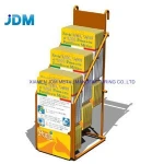 gold book magazine rack retail greeting gift card display rack shelf