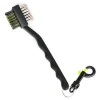 Golf Club Cleaning Brush with Double Sided Nylon Bristle, Black