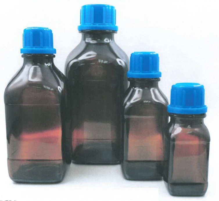 Good for Packing Chemicals Amber Glass Square Reagent Bottle