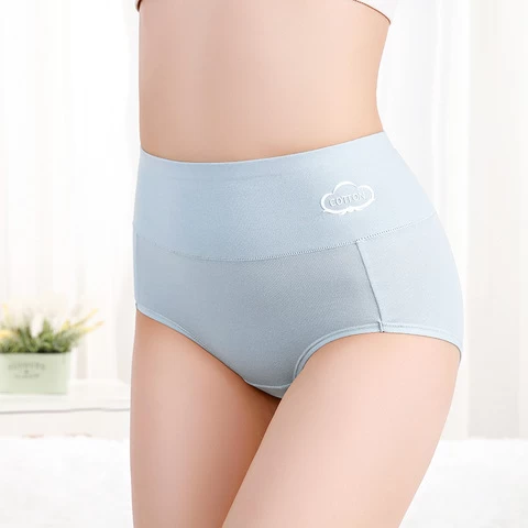 Graphene Antibacterial Briefs cotton High waist female underwear  high quality womens panties cotton