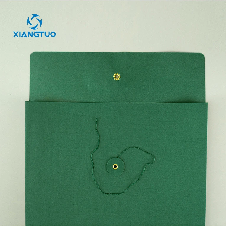 green documents pouch flat bottom bag paper bag making  paper packing work bag