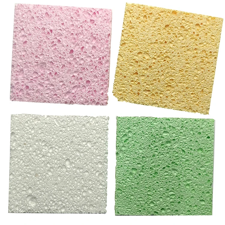 GREEN NATURAL KITCHEN SCRUB PADS with CELLULOSE SPONGE